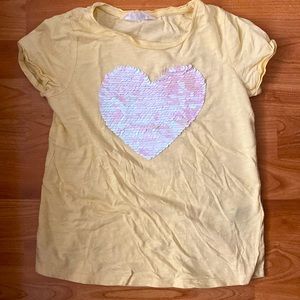 Girls H&M Reversible Sequin T Shirt
